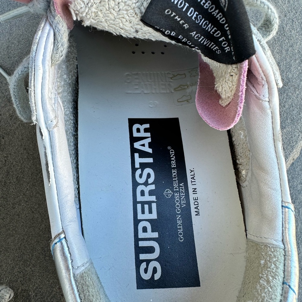 Golden Goose Superstar Sneakers with Pink and White Accents - Picture 7 of 7